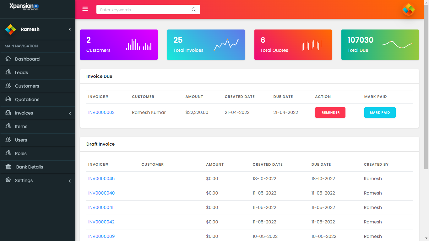 Free Invoice Application