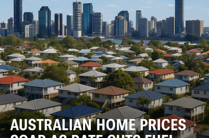 Australian Home Prices Soar as Rate Cuts Fuel Buyer Momentum
